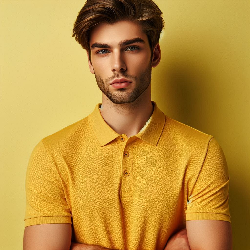 Yellow Solid Polo T-shirt