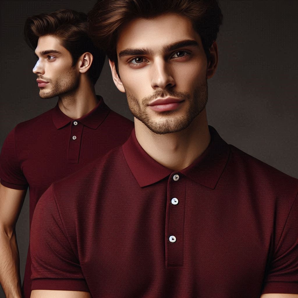 Maroon Solid Polo T-shirt