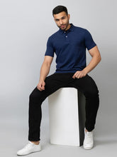 Load image into Gallery viewer, Navy Collar T-Shirt With Pocket
