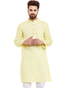 Light Yellow Straight Kurta Pajama for Men