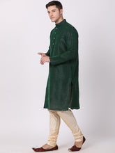 Load image into Gallery viewer, Dark Green Straight Kurta Pajama for Men
