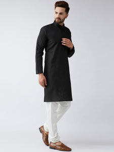 Black Straight Kurta Pajama for Men