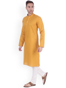 Mustard Straight Kurta Pajama for Men