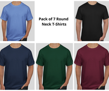 Load image into Gallery viewer, Pack of 7 Round Neck T-Shirt
