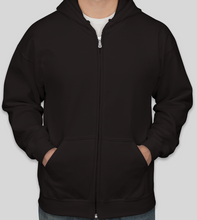 Load image into Gallery viewer, Black With Zipper Hoodie
