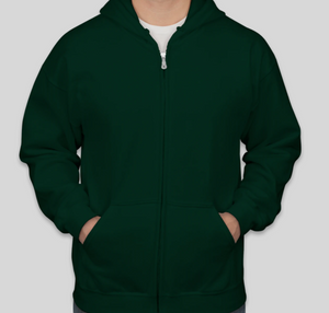 Bottle Green Zipper Hoodie