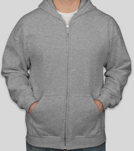 Load image into Gallery viewer, Grey With Zipper Hoodie
