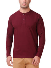 Load image into Gallery viewer, Maroon Henley T-Shirt For Men
