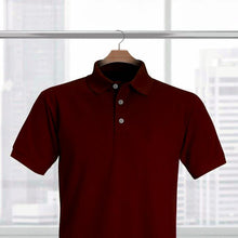 Load image into Gallery viewer, Maroon Collar T-Shirts For Men
