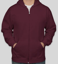 Load image into Gallery viewer, Maroon With Zipper Hoodie
