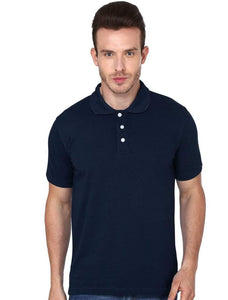 Navy Blue Collar T-Shirt 100%  Premium Cotton