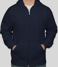 Load image into Gallery viewer, Navy With Zipper Hoodie
