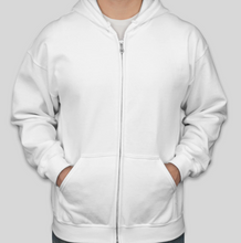 Load image into Gallery viewer, White with Zipper Hoodie
